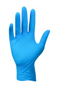 SKMG001 Online ordering disposable gloves catering high elasticity slip gloves supplier 100 PCs/box back view